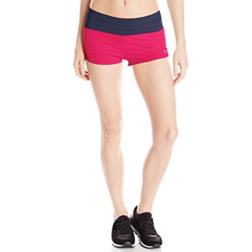 Oiselle Roga pink shorts